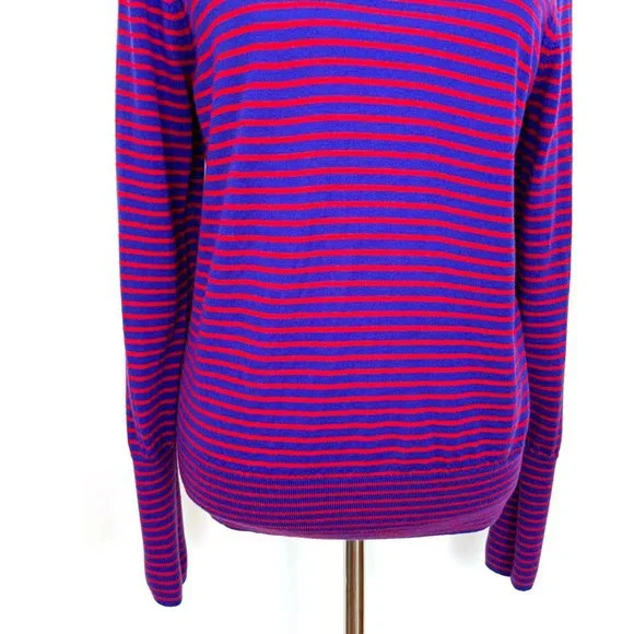 J. Crew 100% Merino Wool Striped Turtleneck Sweater Size XL - Picture 4 of 16